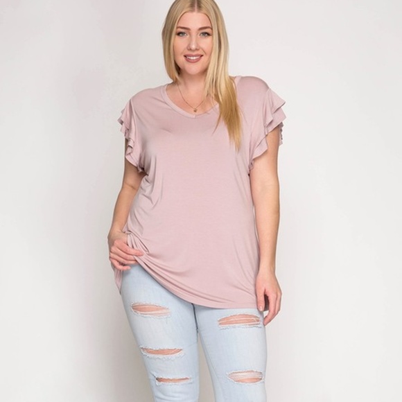 Ruffled Round Neck Knit Top - Picture 3 of 4